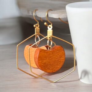Boucle d'oreille en bois Boucles d'Oreilles