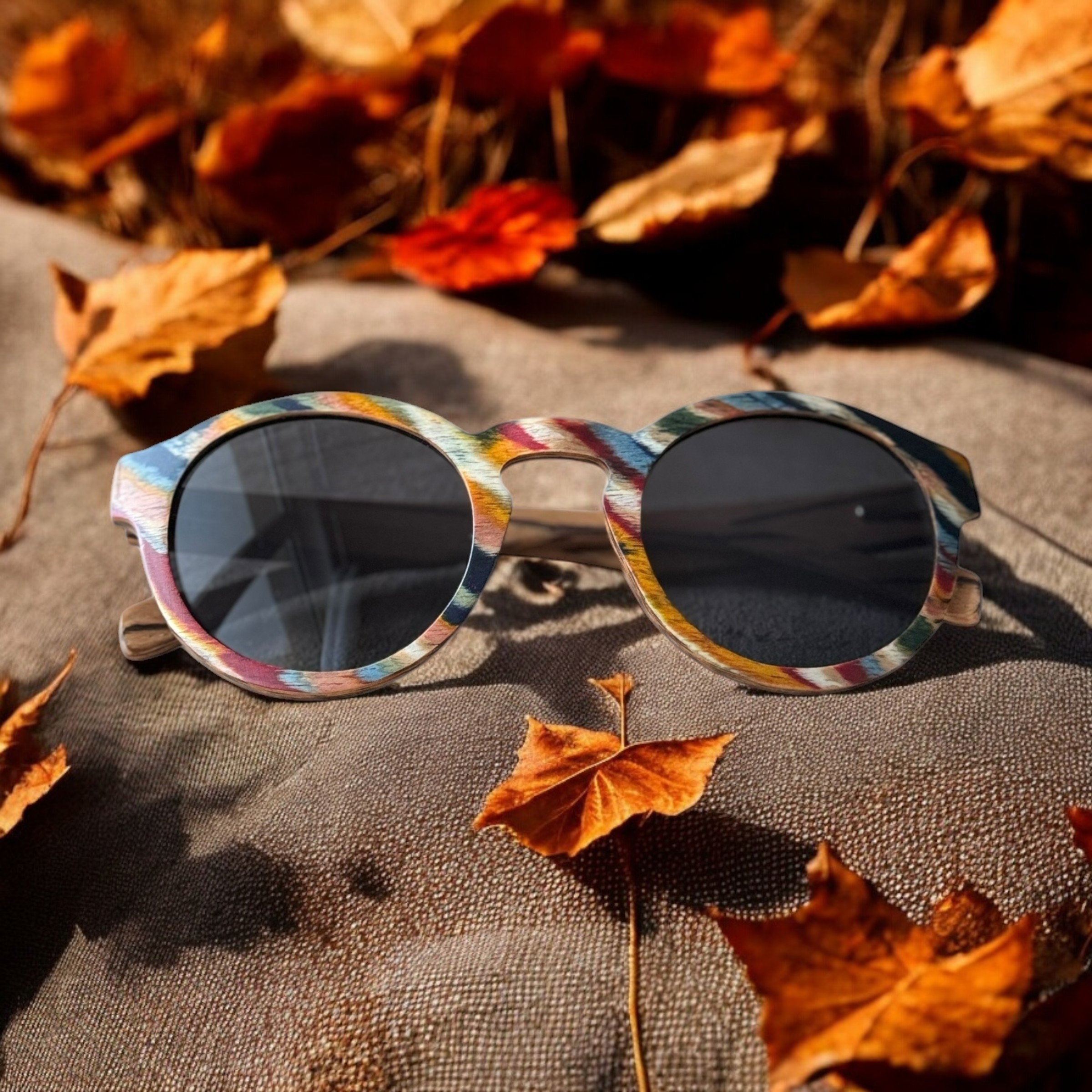lunettes de soleil en bois