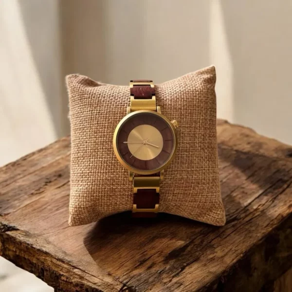 Montre en inox et bois