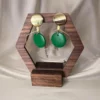 Bijoux vert sapin Bijoux vert sapin, boucles d'oreilles hexagone