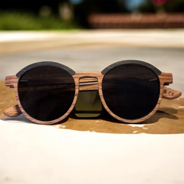 Lunettes de Soleil en Bois Bicolore